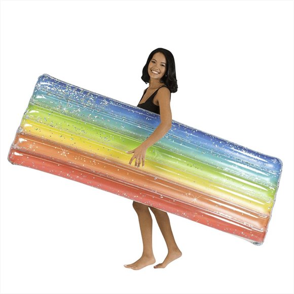 Pool Candy Rainbow Haze Deluxe 74 Inch Ride-On Pool Float - Picture 1 of 4